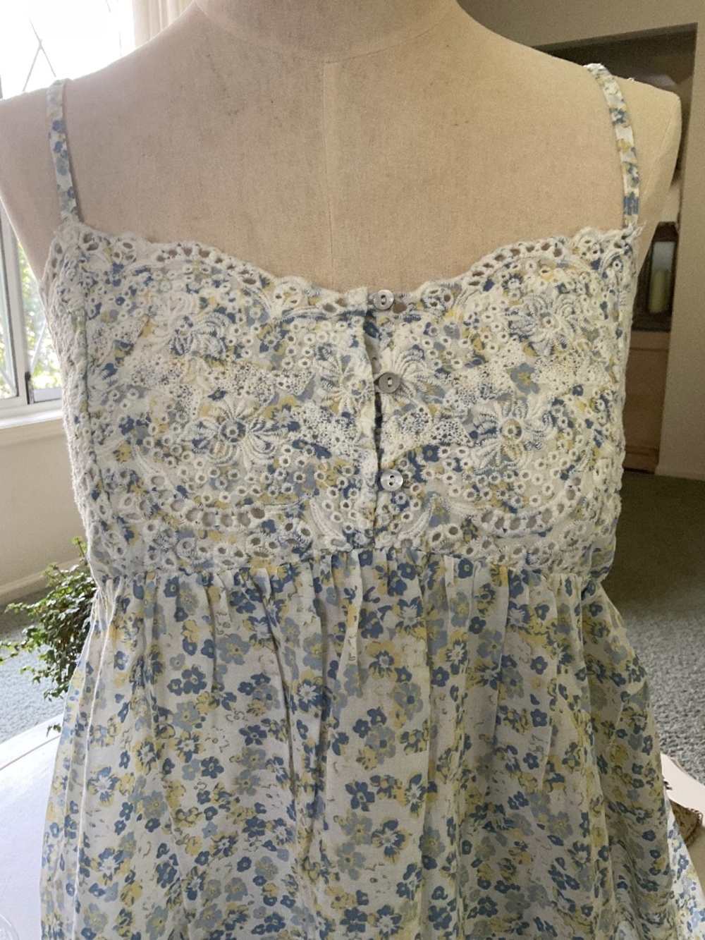 Joie Blue, Yellow and white Nightgown, NWT, size XL